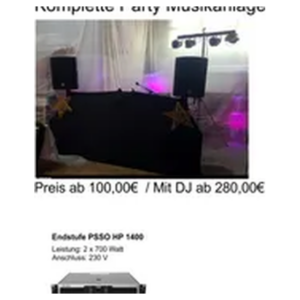 Komplette Party-Musikanlage